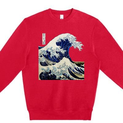 Kanagawa Japanese The Great Wave Premium Crewneck Sweatshirt