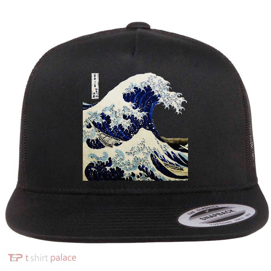 Kanagawa Japanese The Great Wave Flatbill Hat