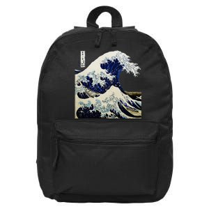 Kanagawa Japanese The Great Wave 16 in Basic Backpack