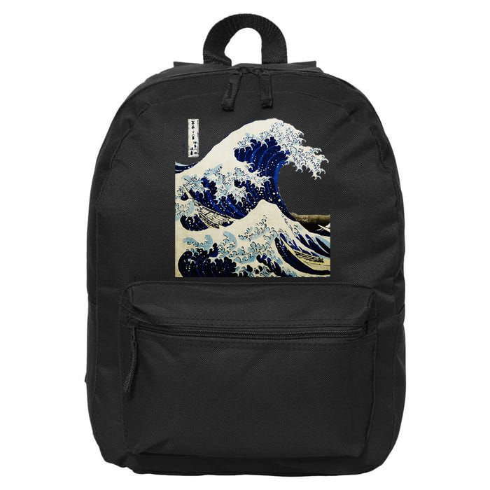 Kanagawa Japanese The Great Wave 16 in Basic Backpack