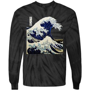 Kanagawa Japanese The Great Wave Tie-Dye Long Sleeve Shirt