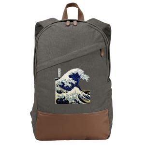 Kanagawa Japanese The Great Wave Cotton Canvas Backpack