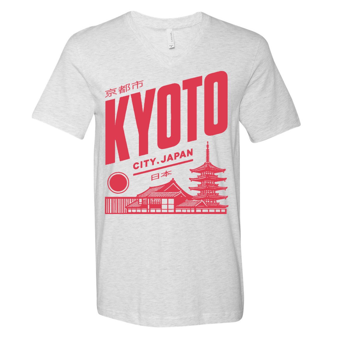 Kyoto Japan Vintage V-Neck T-Shirt