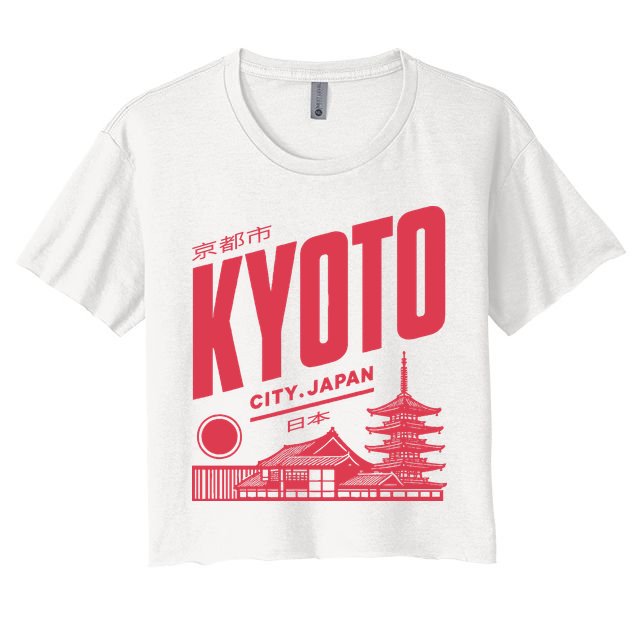 Kyoto Japan Vintage Crop Top
