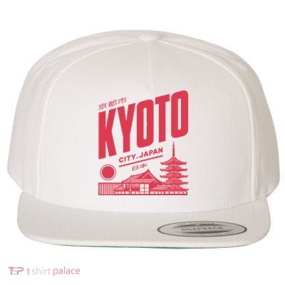 Kyoto Japan Vintage Wool Snapback Cap