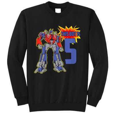 K.i.d.s K.i.d.s 5th Birthday Bot Robot for 5 Yr Old b.o.y.s Girls Sweatshirt