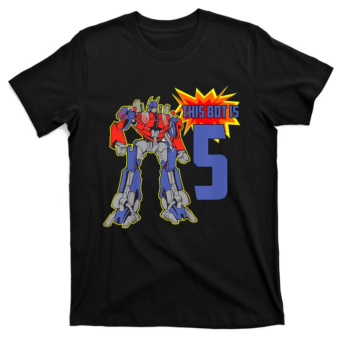 K.i.d.s K.i.d.s 5th Birthday Bot Robot for 5 Yr Old b.o.y.s Girls T-Shirt