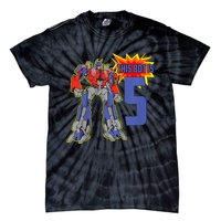 K.i.d.s K.i.d.s 5th Birthday Bot Robot for 5 Yr Old b.o.y.s Girls Tie-Dye T-Shirt