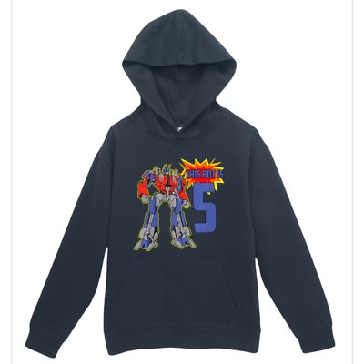 K.i.d.s K.i.d.s 5th Birthday Bot Robot for 5 Yr Old b.o.y.s Girls Urban Pullover Hoodie