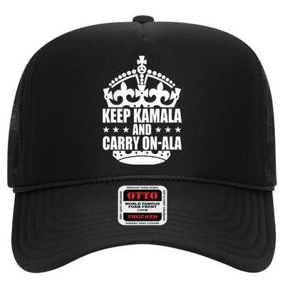 Keep Kamala And Carry Onala High Crown Mesh Back Trucker Hat