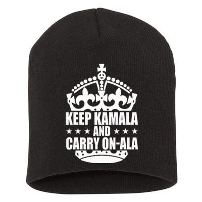 Keep Kamala And Carry Onala Short Acrylic Beanie