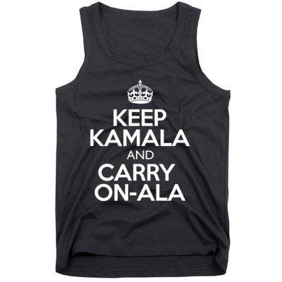 Keep Kamala And Carry Onala! Calm President Harris Meme Tank Top