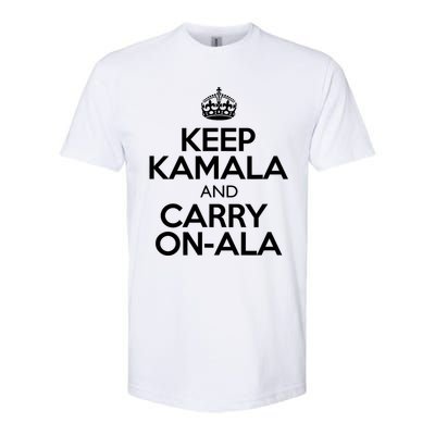 Keep Kamala And Carry Onala! Calm President Harris Meme Softstyle CVC T-Shirt