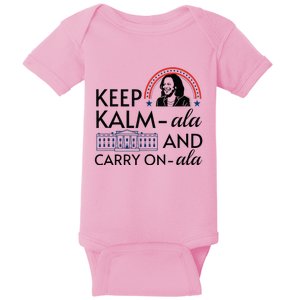 Keep Kalmala And Carry Onala Keep Kamala Harris Comma La Baby Bodysuit