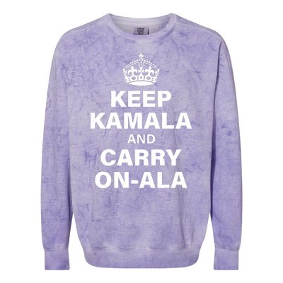 Keep Kamala And Carry On A La Colorblast Crewneck Sweatshirt