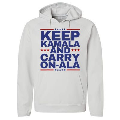 Keep Kamala And Carry Onala Performance Fleece Hoodie