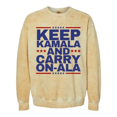 Keep Kamala And Carry Onala Colorblast Crewneck Sweatshirt