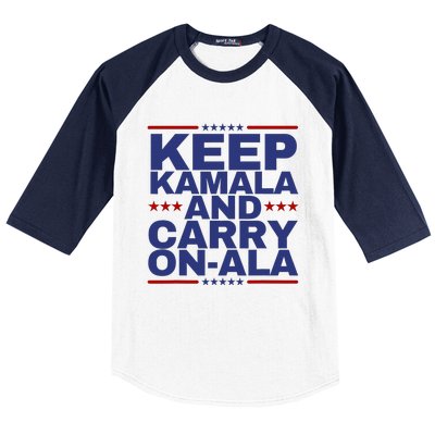 Keep Kamala And Carry Onala Baseball Sleeve Shirt