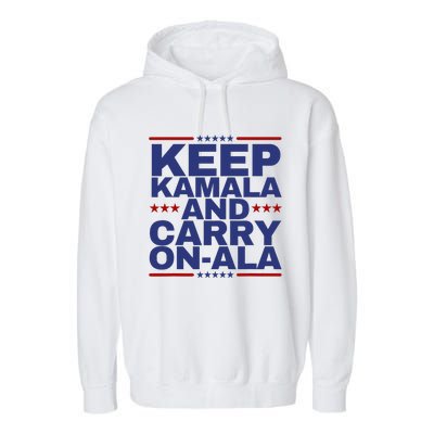 Keep Kamala And Carry Onala Garment-Dyed Fleece Hoodie