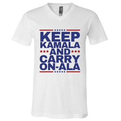 Keep Kamala And Carry Onala V-Neck T-Shirt