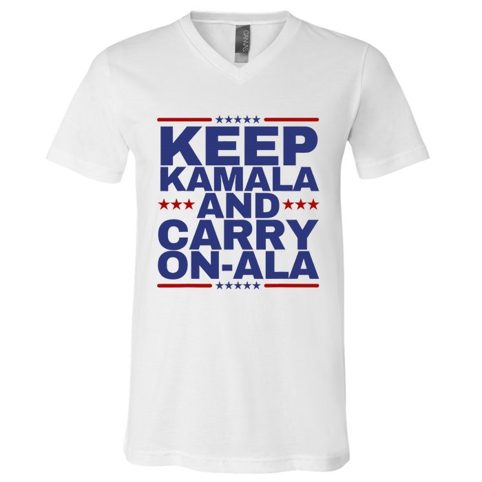 Keep Kamala And Carry Onala V-Neck T-Shirt