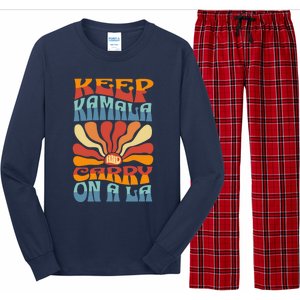 Keep Kamala And Carry On A La Groovy Style Long Sleeve Pajama Set