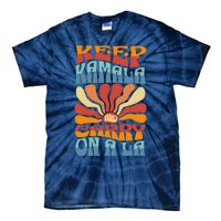 Keep Kamala And Carry On A La Groovy Style Tie-Dye T-Shirt