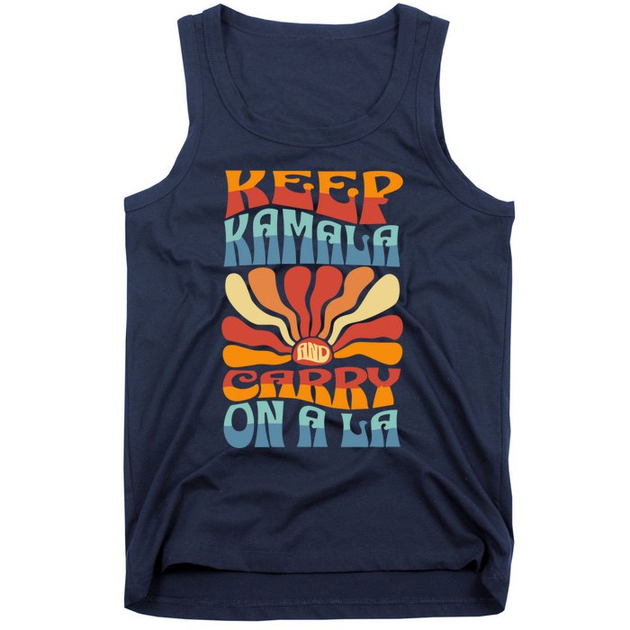 Keep Kamala And Carry On A La Groovy Style Tank Top