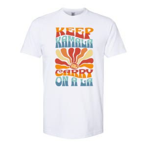 Keep Kamala And Carry On A La Groovy Style Softstyle CVC T-Shirt