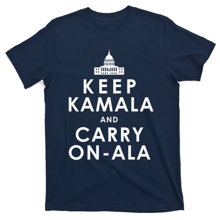 Keep Kamala And Carry On Ala Funny Harris White House T-Shirt