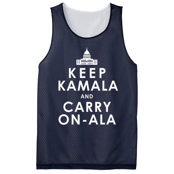 Keep Kamala And Carry On Ala Funny Harris White House Mesh Reversible Basketball Jersey Tank