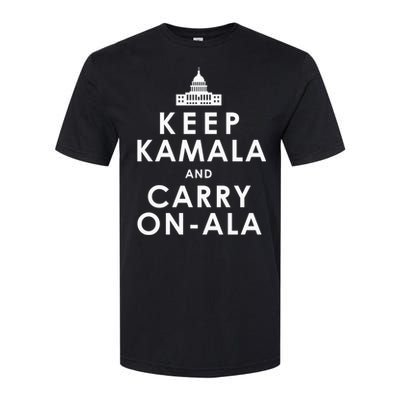 Keep Kamala And Carry On Ala Funny Harris White House Softstyle CVC T-Shirt