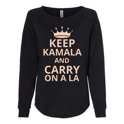 Keep Kamala And Carry On A La Womens California Wash Sweatshirt