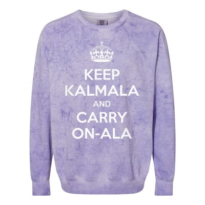 Keep Kamala And Carry Onala Kamala Harris 2024 Funny Colorblast Crewneck Sweatshirt