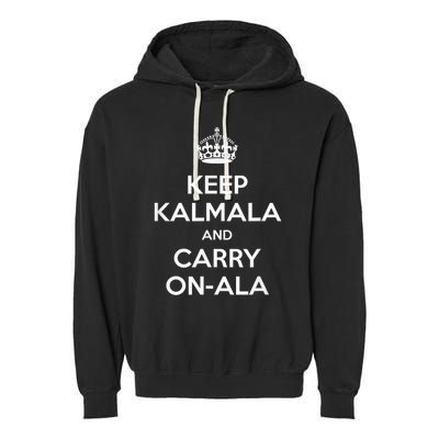 Keep Kamala And Carry Onala Kamala Harris 2024 Funny Garment-Dyed Fleece Hoodie