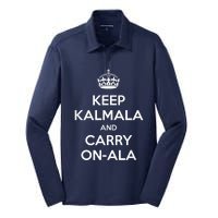 Keep Kamala And Carry Onala Kamala Harris 2024 Funny Silk Touch Performance Long Sleeve Polo