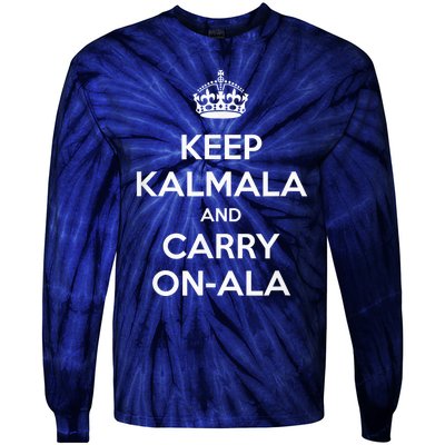 Keep Kamala And Carry Onala Kamala Harris 2024 Funny Tie-Dye Long Sleeve Shirt