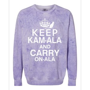 Keep Kamala And Carry Onala Quotes Colorblast Crewneck Sweatshirt