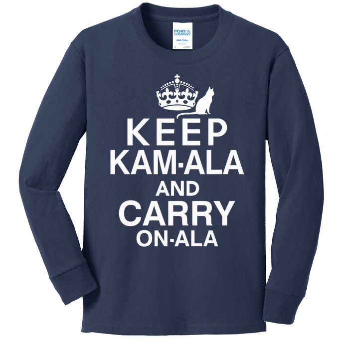 Keep Kamala And Carry Onala Quotes Kids Long Sleeve Shirt