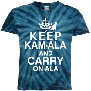 Keep Kamala And Carry Onala Quotes Kids Tie-Dye T-Shirt