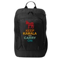 Keep Kamala And Carry On Vintage Design City Backpack