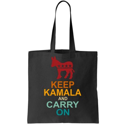 Keep Kamala And Carry On Vintage Design Tote Bag