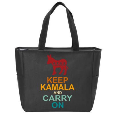 Keep Kamala And Carry On Vintage Design Zip Tote Bag