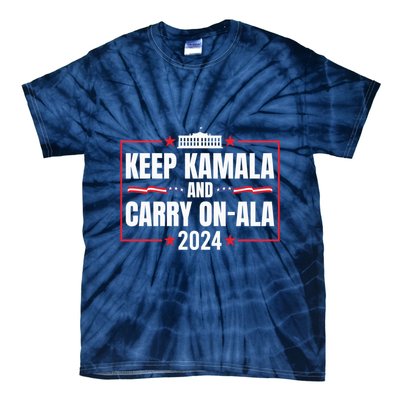 Keep Kamala And Carry Onala Usa White House Tie-Dye T-Shirt