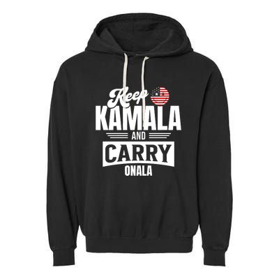 Keep Kamala And Carry On Ala Garment-Dyed Fleece Hoodie