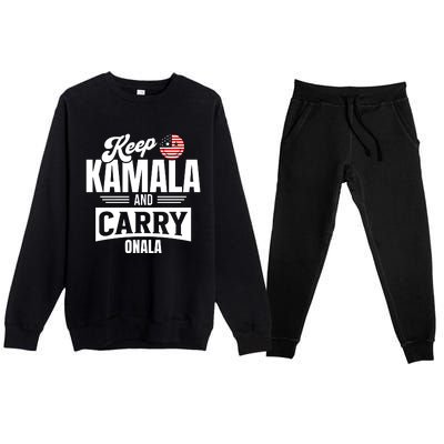 Keep Kamala And Carry On Ala Premium Crewneck Sweatsuit Set