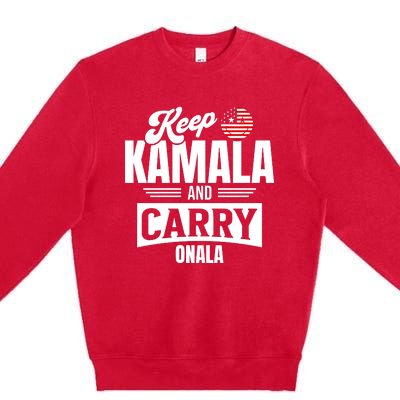 Keep Kamala And Carry On Ala Premium Crewneck Sweatshirt