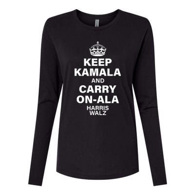 Keep Kamala And Carry On Ala Womens Cotton Relaxed Long Sleeve T-Shirt