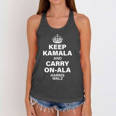 Keep Kamala And Carry On Ala Women's Knotted Racerback Tank