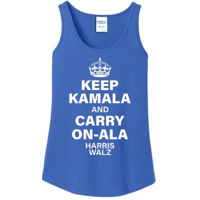 Keep Kamala And Carry On Ala Ladies Essential Tank